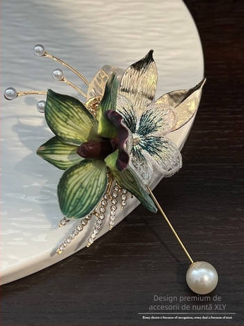 Corsaj magnetic pentru mire și domnișoarele de onoare, stil pădure, cadou personal, ideal pentru Crăciun și mutarea într-o casă nouă