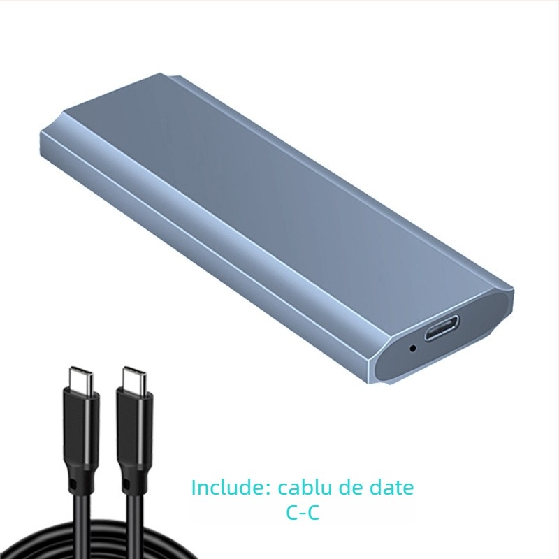 Căsuță SSD M.2 pentru NVMe/NGFF/SATA, aliaj de aluminiu, suport până la 2TB, viteze de transfer 10Gbps/5Gbps