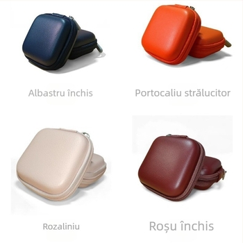 Carcasă portabilă pentru hard disk, piele PU, construcție prin presare la cald EVA, rezistentă la șocuri și praf, cutie de depozitare pentru cabluri de date