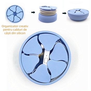 Înfășurător de cabluri din silicon, pliabil – de uz general, minimalist, Hengxuhui03