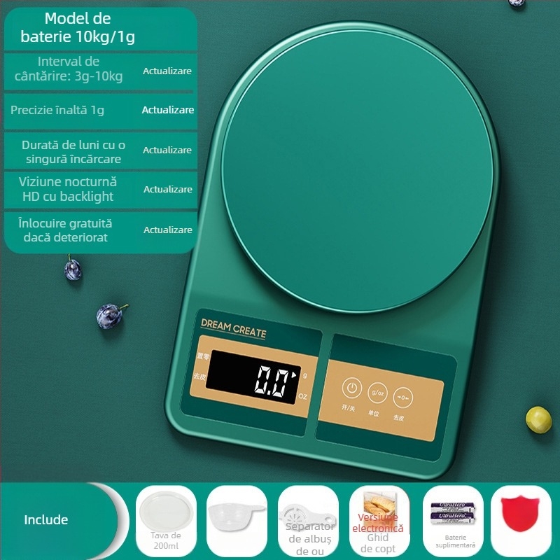 KO6M cântar electronic de bucătărie, precizie de 0,01 g pentru cântărirea alimentelor, utilizare casnică