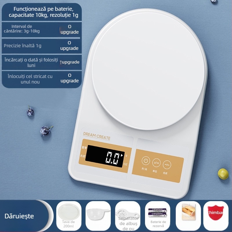 KO6M cântar electronic de bucătărie, precizie de 0,01 g pentru cântărirea alimentelor, utilizare casnică