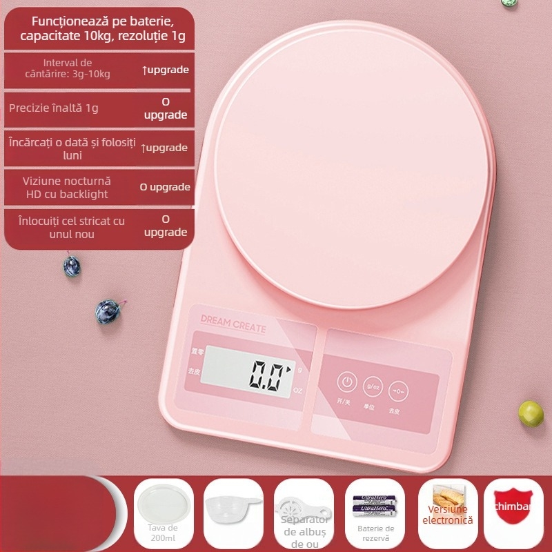 KO6M cântar electronic de bucătărie, precizie de 0,01 g pentru cântărirea alimentelor, utilizare casnică