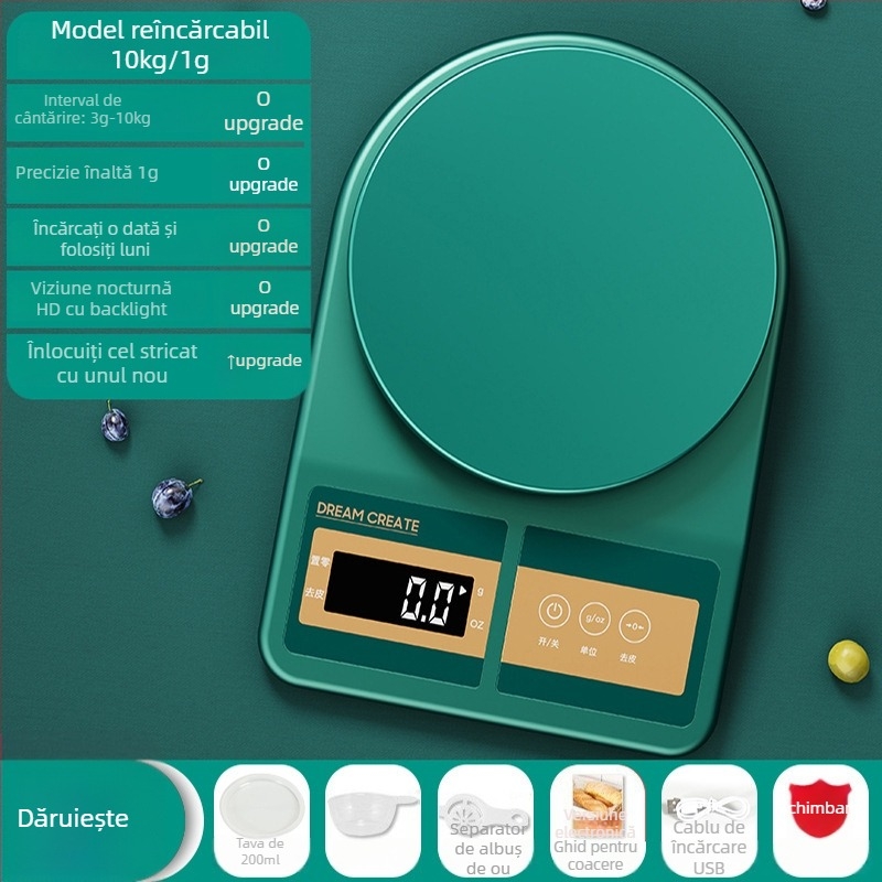 KO6M cântar electronic de bucătărie, precizie de 0,01 g pentru cântărirea alimentelor, utilizare casnică