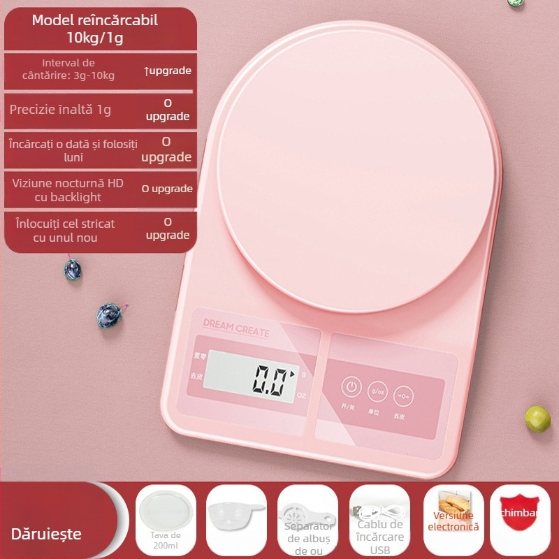 KO6M cântar electronic de bucătărie, precizie de 0,01 g pentru cântărirea alimentelor, utilizare casnică