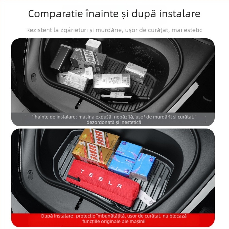 Covoraș portbagaj față pentru Tesla Model 3/Y – acoperire completă, TPE, Grad 92, Guangzhou Mingshi