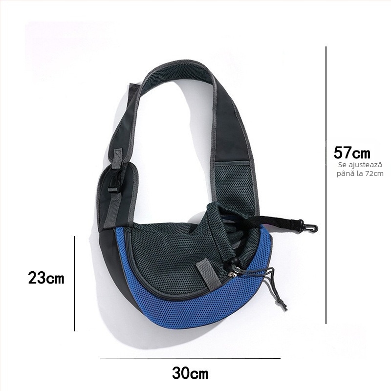Geantă pentru animale de companie, pentru călătorii, cu țesătură respirabilă, curea crossbody pentru câini și pisici, design moale, marcă privată autorizată