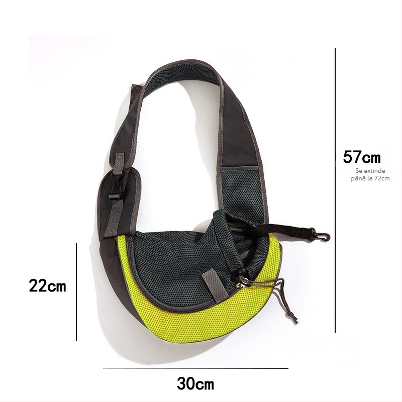 Geantă pentru animale de companie, pentru călătorii, cu țesătură respirabilă, curea crossbody pentru câini și pisici, design moale, marcă privată autorizată
