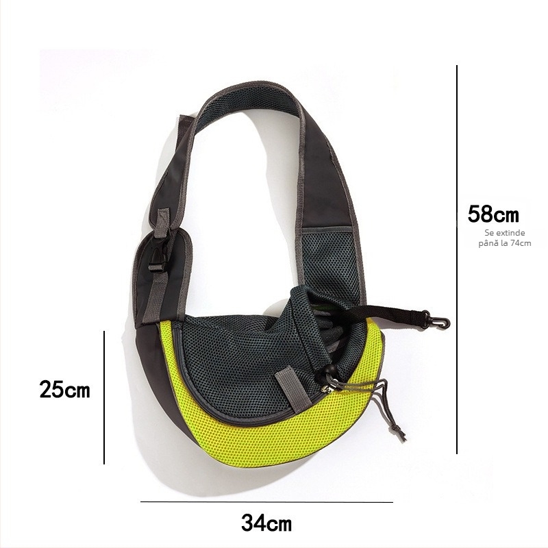 Geantă pentru animale de companie, pentru călătorii, cu țesătură respirabilă, curea crossbody pentru câini și pisici, design moale, marcă privată autorizată