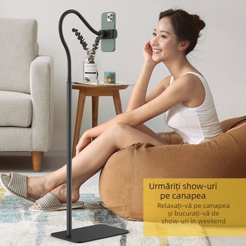 Stativ cantilever pentru tabletă și telefon – aliaj, universal Lazy Stand, suport de noptieră