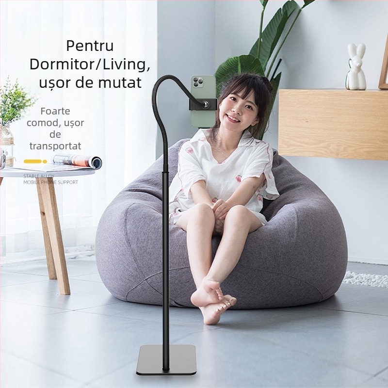 Stativ cantilever pentru tabletă și telefon – aliaj, universal Lazy Stand, suport de noptieră
