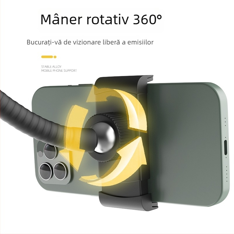 Stativ cantilever pentru tabletă și telefon – aliaj, universal Lazy Stand, suport de noptieră