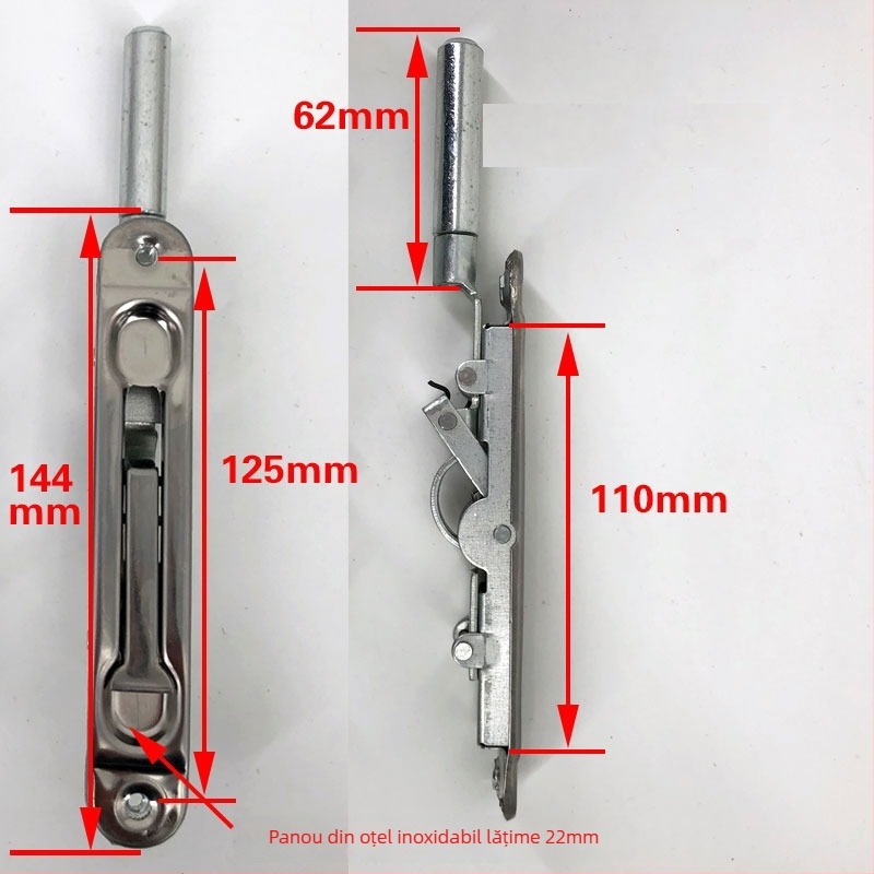 Încuietoare de ușă cu mecanism tip fluture, din fier, pentru uz casnic