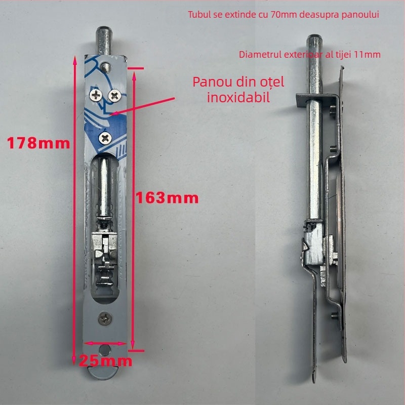 Încuietoare de ușă cu mecanism tip fluture, din fier, pentru uz casnic