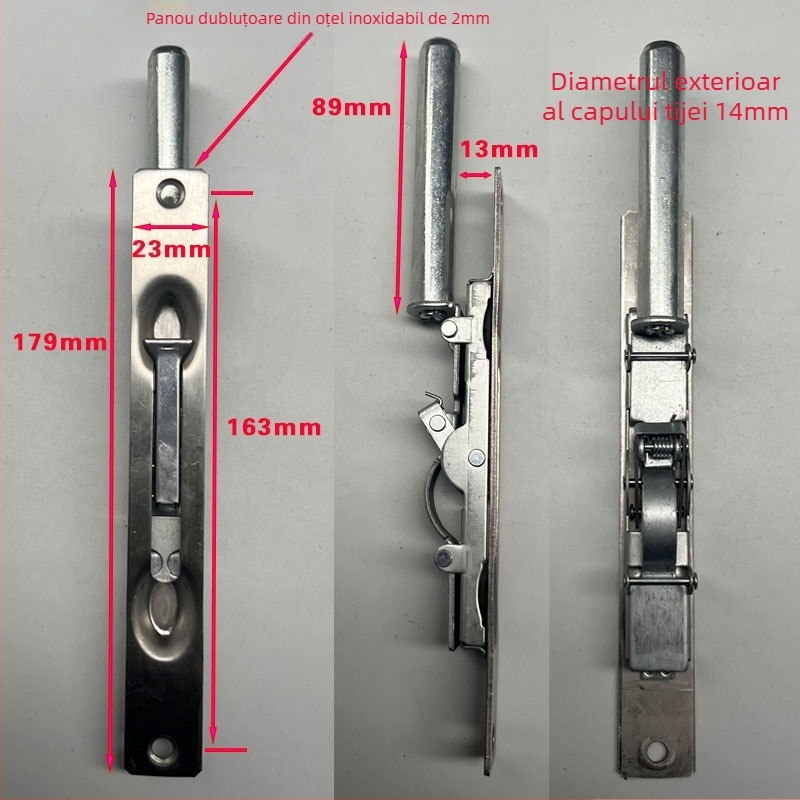 Încuietoare de ușă cu mecanism tip fluture, din fier, pentru uz casnic