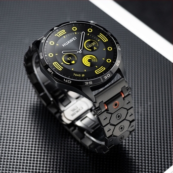 Pengyi curea metalică pentru ceas, oțel inoxidabil, cataramă pliabilă, compatibilă cu ceasuri Samsung, Apple și Huawei