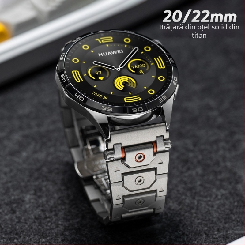 Pengyi curea metalică pentru ceas, oțel inoxidabil, cataramă pliabilă, compatibilă cu ceasuri Samsung, Apple și Huawei