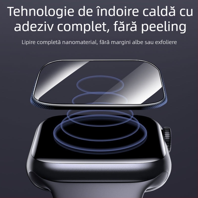 Protecție ecran din sticlă securizată pentru Apple Watch Seria 7–10