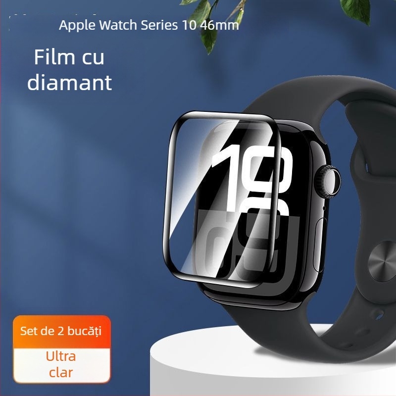 Protecție ecran din sticlă securizată pentru Apple Watch Seria 7–10