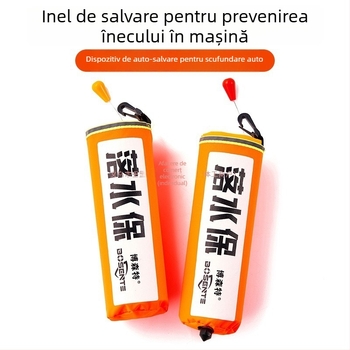 Colac de salvare auto cu umflare automată, cu spart geam și ciocan, dispozitiv portabil de salvare pentru vehicul