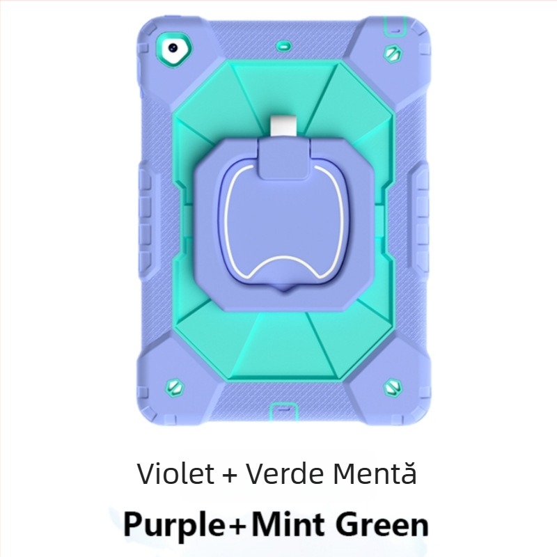 Carcasă de protecție pentru iPad, silicon + PC, antișoc, cu suport, antiuzură, pentru Apple iPad