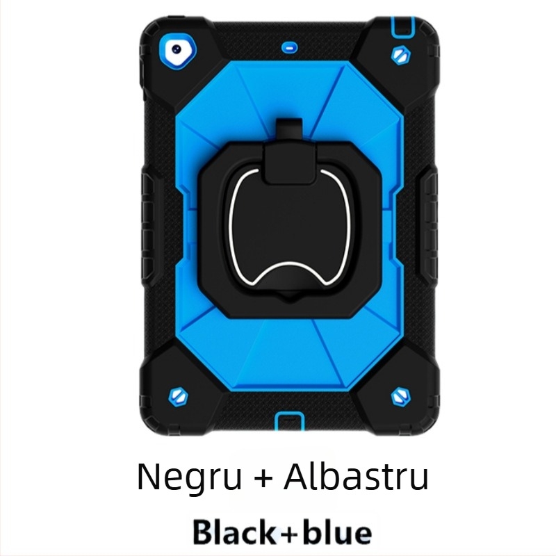 Carcasă de protecție pentru iPad, silicon + PC, antișoc, cu suport, antiuzură, pentru Apple iPad