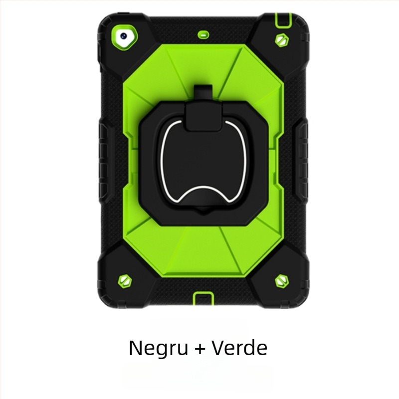 Carcasă de protecție pentru iPad, silicon + PC, antișoc, cu suport, antiuzură, pentru Apple iPad