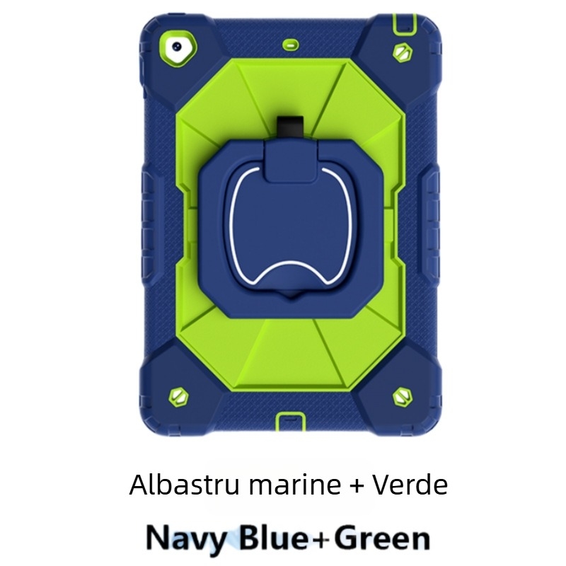 Carcasă de protecție pentru iPad, silicon + PC, antișoc, cu suport, antiuzură, pentru Apple iPad