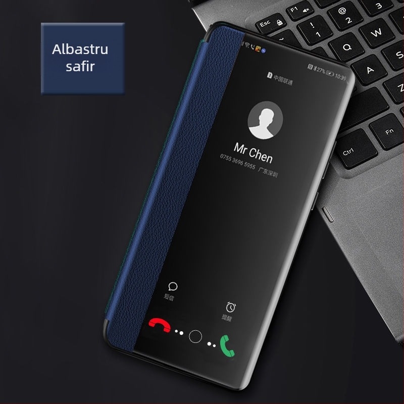 Carcasă de protecție Huawei Enjoy 70X – husă flip din piele, protecție totală, anti-cădere, carcasă moale, construcție din placaj