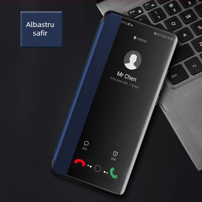 Carcasă de protecție Huawei Enjoy 70X – husă flip din piele, protecție totală, anti-cădere, carcasă moale, construcție din placaj