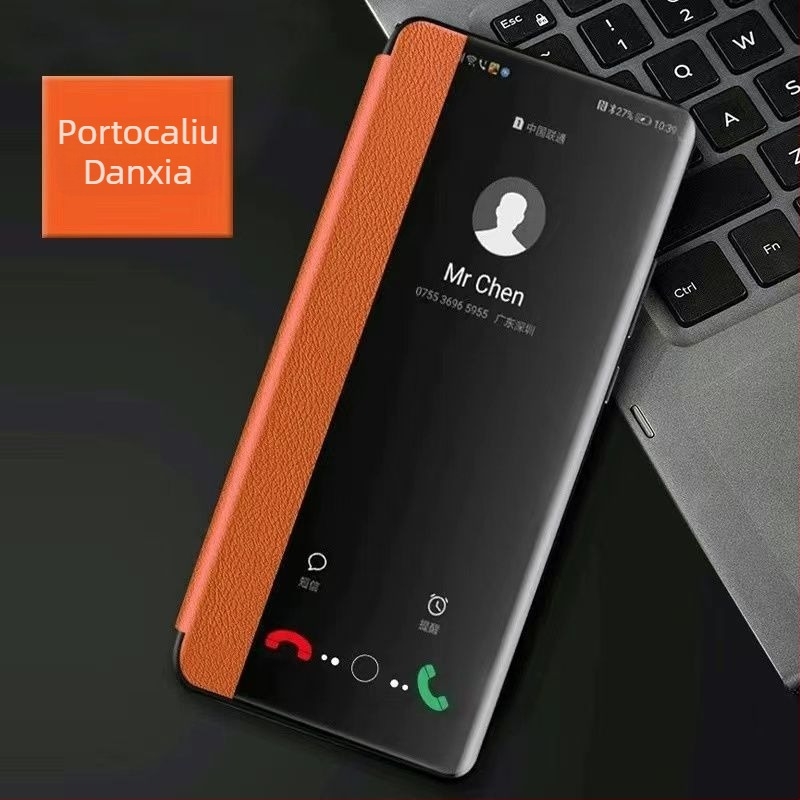 Carcasă de protecție Huawei Enjoy 70X – husă flip din piele, protecție totală, anti-cădere, carcasă moale, construcție din placaj