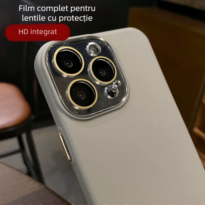 Ye Rong husă silicon lichid pentru seria iPhone 11–14 (Pro/Pro Max), protecție completă anti-cădere, protecția obiectivului cu film