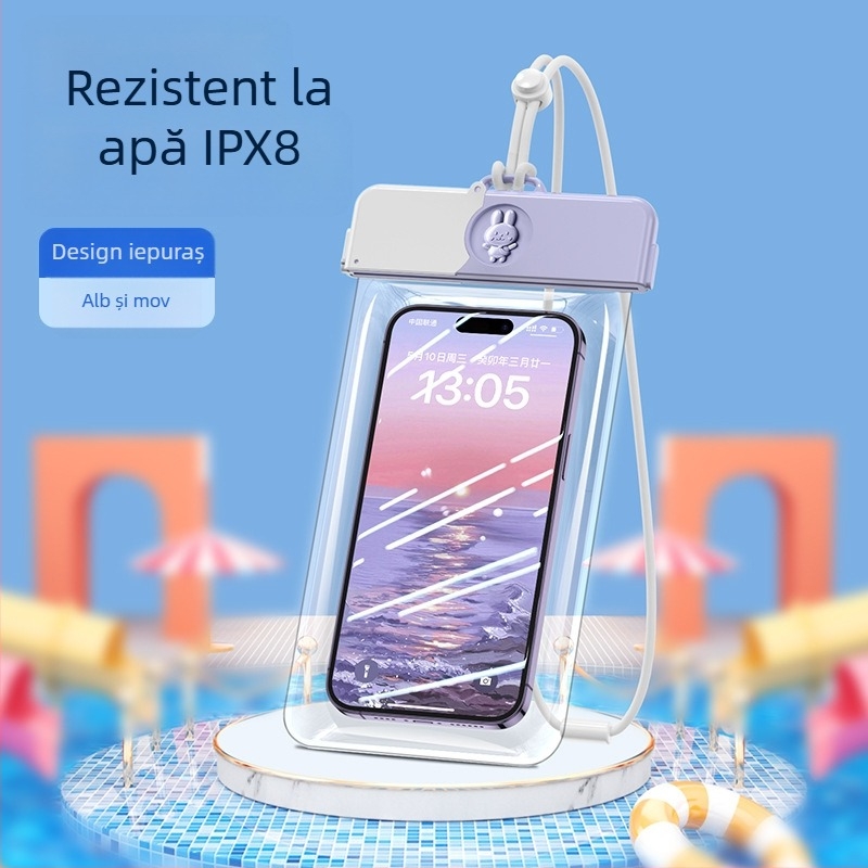 Sac impermeabil pentru telefon cu ecran tactil — ABS+TPU, capacitate 7.2, poliester, stil desen animat, logo tipărit