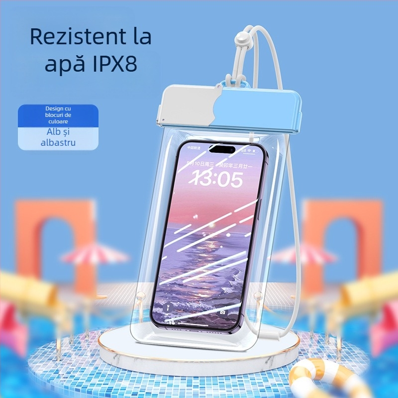 Sac impermeabil pentru telefon cu ecran tactil — ABS+TPU, capacitate 7.2, poliester, stil desen animat, logo tipărit