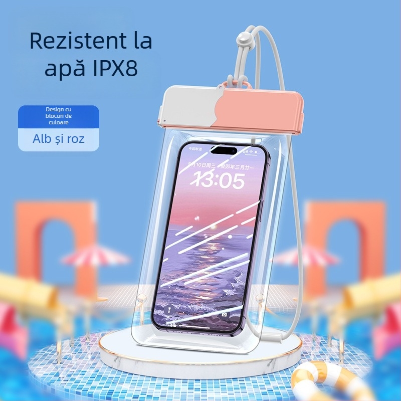 Sac impermeabil pentru telefon cu ecran tactil — ABS+TPU, capacitate 7.2, poliester, stil desen animat, logo tipărit