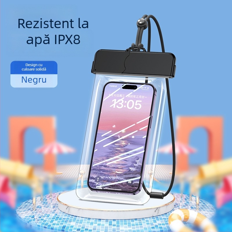 Sac impermeabil pentru telefon cu ecran tactil — ABS+TPU, capacitate 7.2, poliester, stil desen animat, logo tipărit