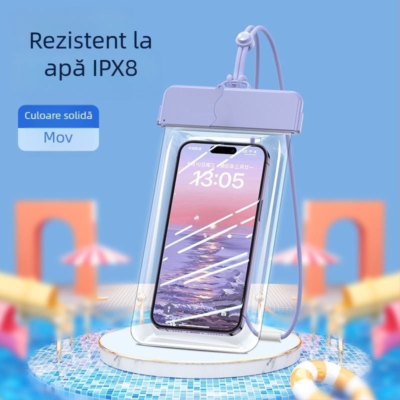 Sac impermeabil pentru telefon cu ecran tactil — ABS+TPU, capacitate 7.2, poliester, stil desen animat, logo tipărit