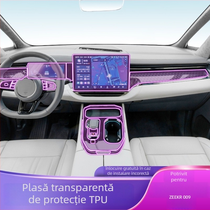 Protector de ecran pentru consola centrală, PET, universal, rezistent la temperaturi înalte și scăzute, Luxury Gift