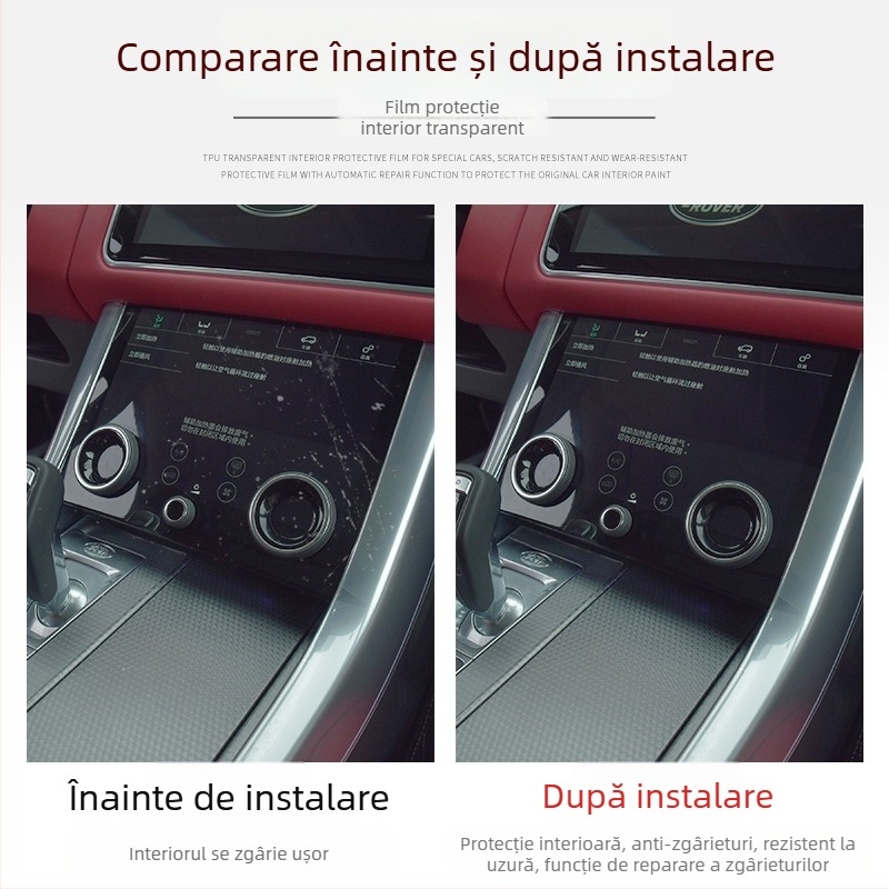 Protector de ecran pentru consola centrală, PET, universal, rezistent la temperaturi înalte și scăzute, Luxury Gift