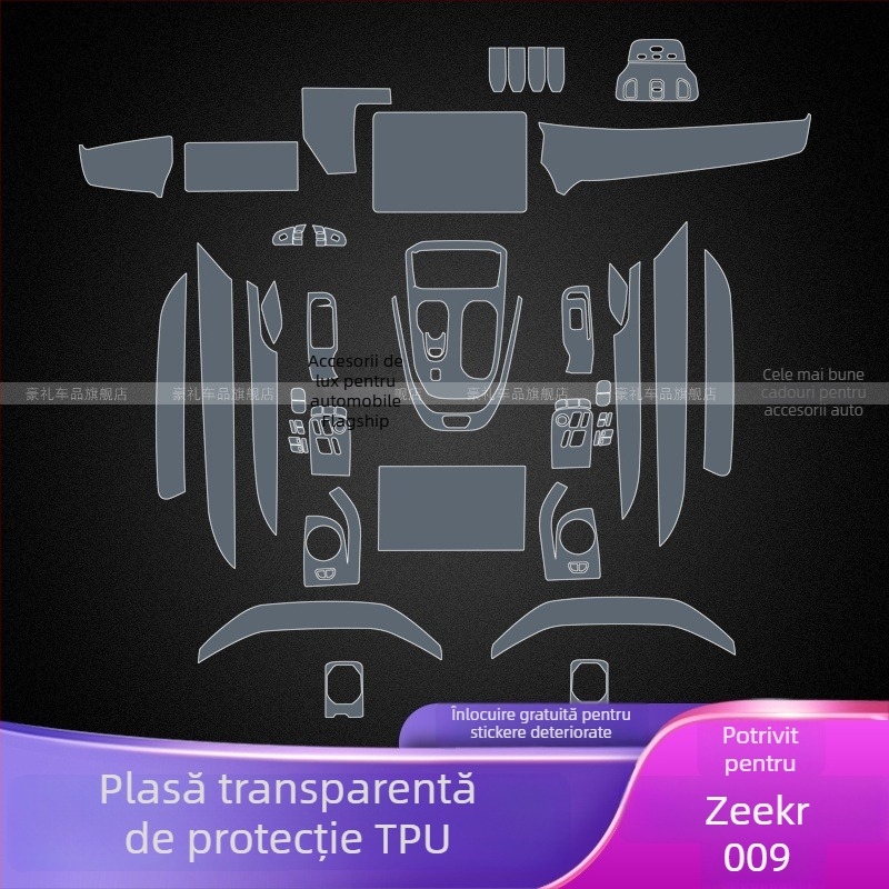 Protector de ecran pentru consola centrală, PET, universal, rezistent la temperaturi înalte și scăzute, Luxury Gift