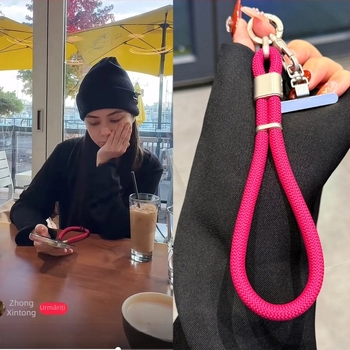 Șnur de telefon pentru încheietură, anti-furt, reglabil, din plastic gros și durabil, stil feminin