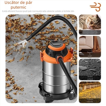 Aspirator cu HEPA, separator de praf și filtru din bumbac – 1400W, aspirație 20000Pa, 2 în 1 umed-uscat, 220V pentru uz casnic