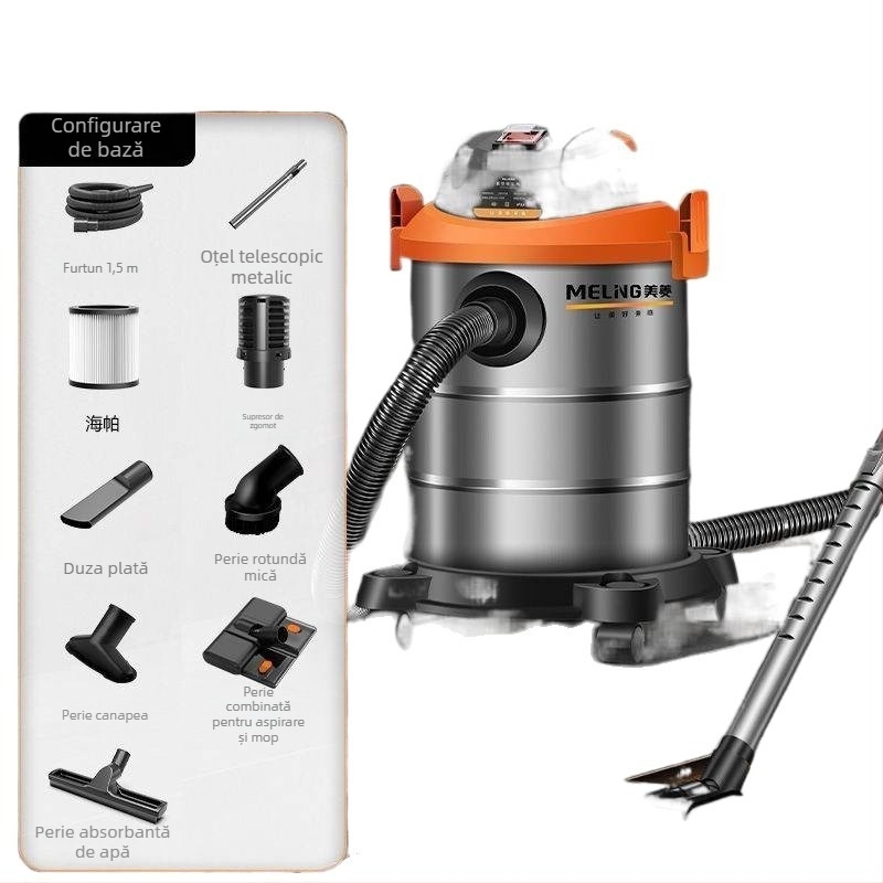 Aspirator cu HEPA, separator de praf și filtru din bumbac – 1400W, aspirație 20000Pa, 2 în 1 umed-uscat, 220V pentru uz casnic