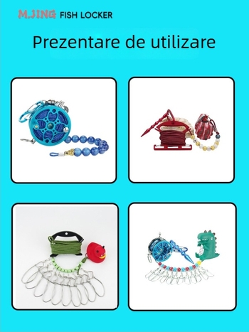 Funie împletită pentru pești vii, cu cataramă – întărită cu sârmă de oțel, accesorii DIY