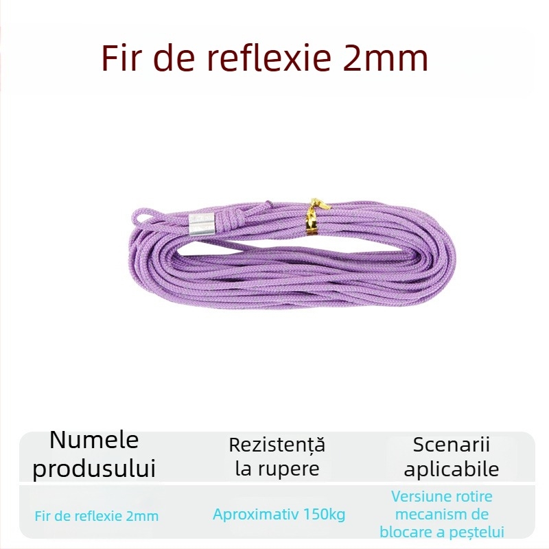 Funie împletită pentru pești vii, cu cataramă – întărită cu sârmă de oțel, accesorii DIY