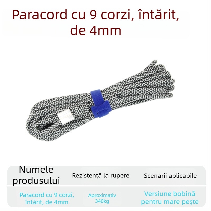 Funie împletită pentru pești vii, cu cataramă – întărită cu sârmă de oțel, accesorii DIY