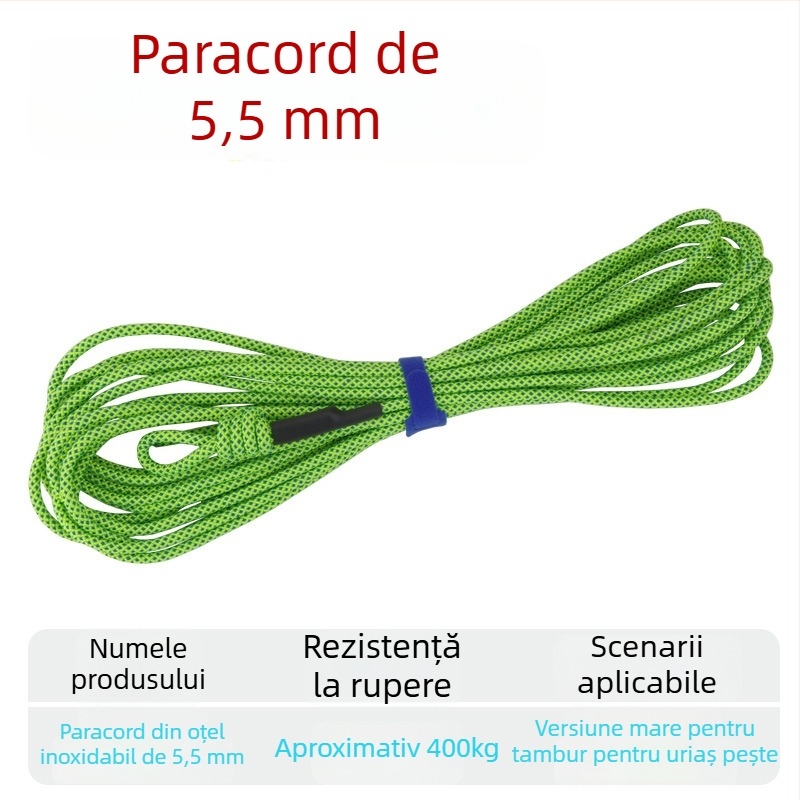 Funie împletită pentru pești vii, cu cataramă – întărită cu sârmă de oțel, accesorii DIY