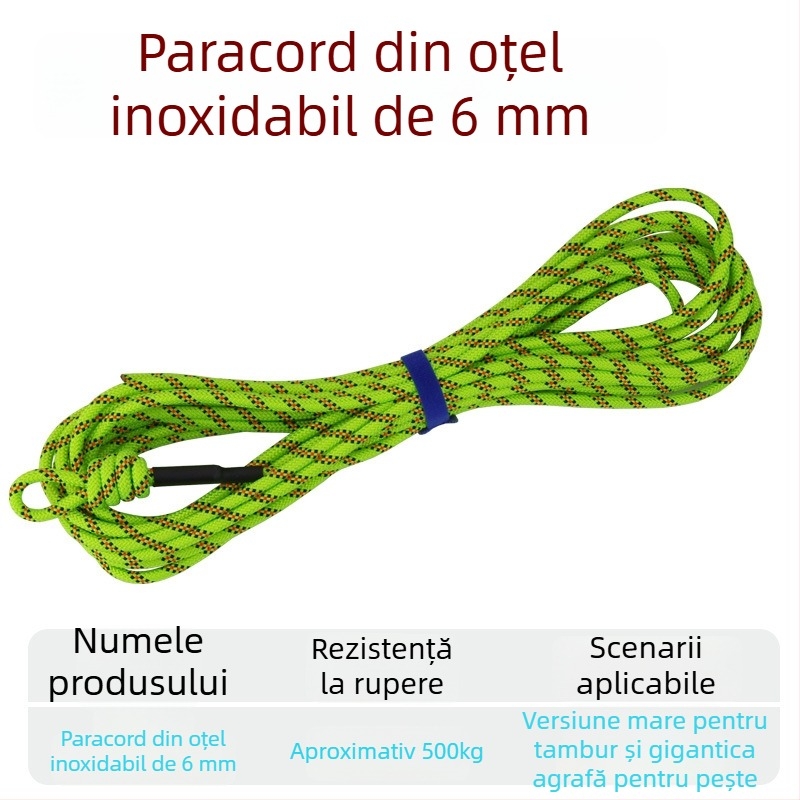 Funie împletită pentru pești vii, cu cataramă – întărită cu sârmă de oțel, accesorii DIY