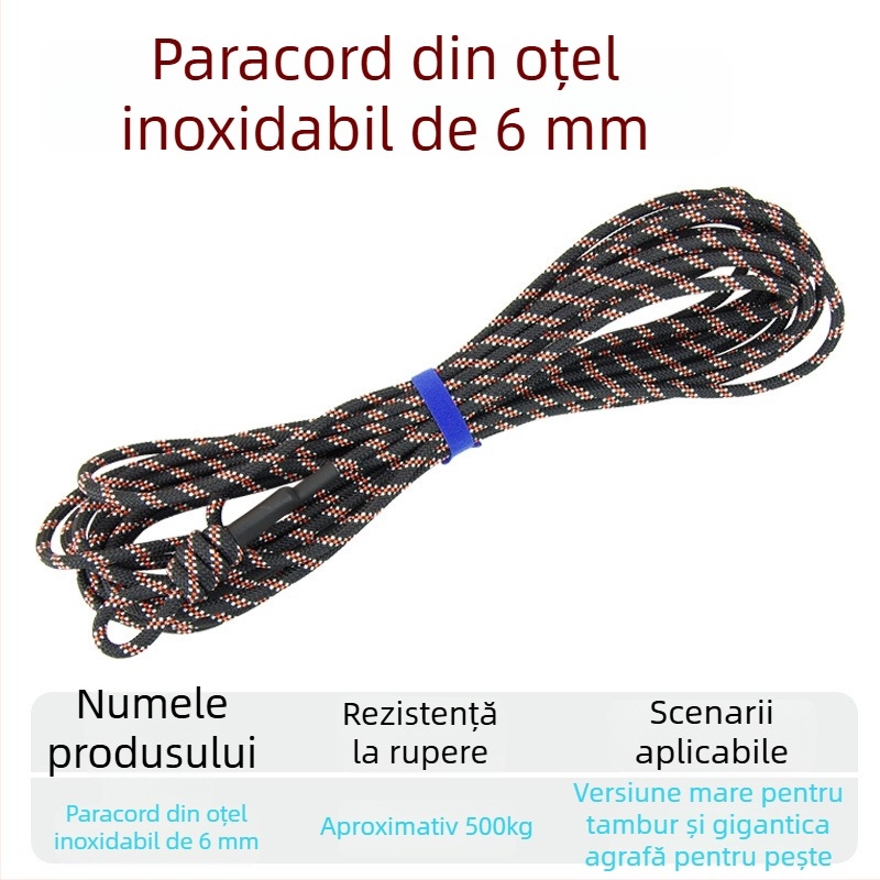 Funie împletită pentru pești vii, cu cataramă – întărită cu sârmă de oțel, accesorii DIY