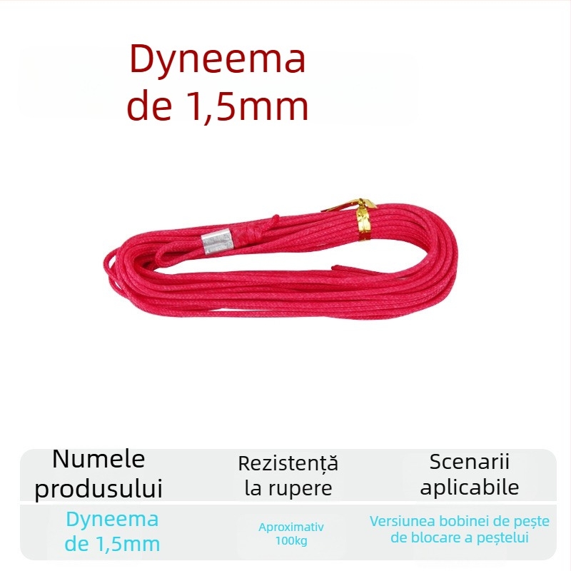 Funie împletită pentru pești vii, cu cataramă – întărită cu sârmă de oțel, accesorii DIY